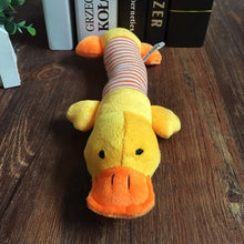 Load image into Gallery viewer, Pet Dog Cat Funny Fleece Durability Plush Dog Toys Squeak Chew Sound Toy Fit for All Pets Elephant Duck Pig Plush Toys