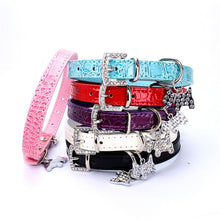 Load image into Gallery viewer, 1PCS Crystal Pendant Pet Dog Collar Puppy Cat Pet Buckle Dogs Leads Neck Strap Animal Pet Accessories Dog Leash