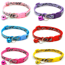 Load image into Gallery viewer, 2019 Cat Dog Collar With Bell Camo Camouflage Printed Neck Strap Polyester Adjustable Puppy Animal Dog Leash Safety Dog Supplies