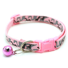 Load image into Gallery viewer, 2019 Cat Dog Collar With Bell Camo Camouflage Printed Neck Strap Polyester Adjustable Puppy Animal Dog Leash Safety Dog Supplies