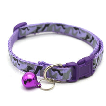 Load image into Gallery viewer, 2019 Cat Dog Collar With Bell Camo Camouflage Printed Neck Strap Polyester Adjustable Puppy Animal Dog Leash Safety Dog Supplies