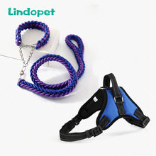 Load image into Gallery viewer, Large Pet Dog Collar Harness Leash Set Traction Rope Walk The Dog P Chain Pet Lead Harness Vest for Medium Large Dogs