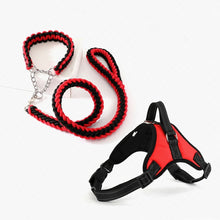 Load image into Gallery viewer, Large Pet Dog Collar Harness Leash Set Traction Rope Walk The Dog P Chain Pet Lead Harness Vest for Medium Large Dogs
