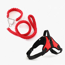 Load image into Gallery viewer, Large Pet Dog Collar Harness Leash Set Traction Rope Walk The Dog P Chain Pet Lead Harness Vest for Medium Large Dogs