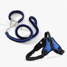Load image into Gallery viewer, Large Pet Dog Collar Harness Leash Set Traction Rope Walk The Dog P Chain Pet Lead Harness Vest for Medium Large Dogs