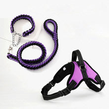 Load image into Gallery viewer, Large Pet Dog Collar Harness Leash Set Traction Rope Walk The Dog P Chain Pet Lead Harness Vest for Medium Large Dogs