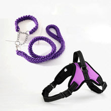 Load image into Gallery viewer, Large Pet Dog Collar Harness Leash Set Traction Rope Walk The Dog P Chain Pet Lead Harness Vest for Medium Large Dogs