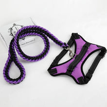 Load image into Gallery viewer, Large Pet Dog Collar Harness Leash Set Traction Rope Walk The Dog P Chain Pet Lead Harness Vest for Medium Large Dogs