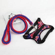 Load image into Gallery viewer, Large Pet Dog Collar Harness Leash Set Traction Rope Walk The Dog P Chain Pet Lead Harness Vest for Medium Large Dogs