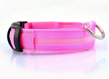 Load image into Gallery viewer, LED Pet Nylon Dog Collar Night Safety Flashing Glow In The Dark Dog Leash Dogs Luminous Fluorescent Collars Collar Perro