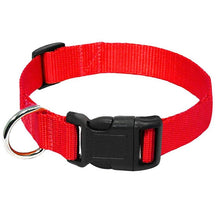 Load image into Gallery viewer, Nylon Webbing Dog Collar Heavy Duty Clip Buckle Pet Collar for Small Medium Dogs Chihuahua Dog Red Black Blue Purple 20