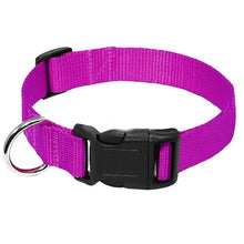 Load image into Gallery viewer, Nylon Webbing Dog Collar Heavy Duty Clip Buckle Pet Collar for Small Medium Dogs Chihuahua Dog Red Black Blue Purple 20
