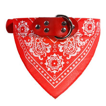 Load image into Gallery viewer, Adjustable Dog Bandana Leather Printed Soft Collar For Dog Pet Supplies Cat Dog Scarf Collar For Chihuahua Puppy Pet Neckerchief
