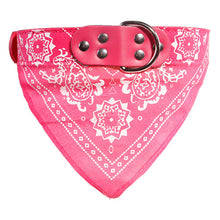 Load image into Gallery viewer, Adjustable Dog Bandana Leather Printed Soft Collar For Dog Pet Supplies Cat Dog Scarf Collar For Chihuahua Puppy Pet Neckerchief