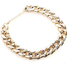 Load image into Gallery viewer, Snake Chain Slip Lead Leash Pinch Collar For Dogs Martingale Gold Plated Necklace Dog Collar For Big Dog Traction Rope Plastic