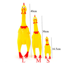 Load image into Gallery viewer, Funny Yellow Screaming Rubber Chicken Pet Dog Puppy Cat Toy Squeak Squeaker Chew Kid Toy Gift
